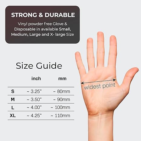 Vinyl Multi-Purpose Gloves, Powder Free, Disposable