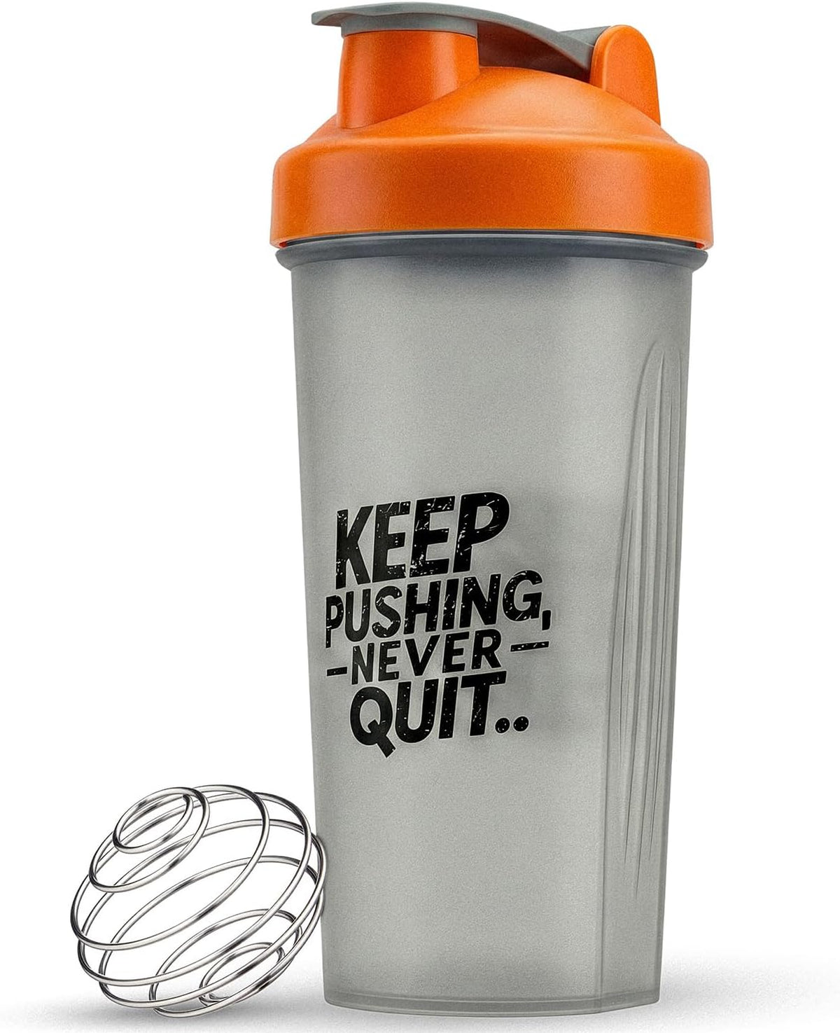 Active 100 Protein Shaker Bottle 600ml, Leakproof with Stainless Steel Wire Mixing Ball, BPA-Free, Dishwasher Safe Gym Shaker for Protein Shakes, Smoothies, Pre-Workout & Supplements