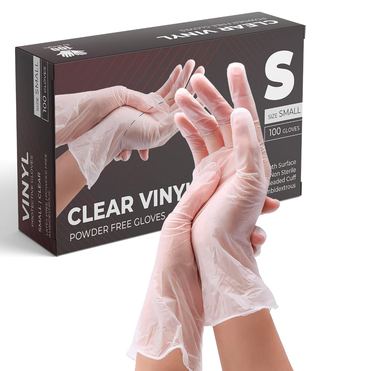 PurGlove Vinyl Multi-Purpose Clear Gloves, Powder Free, Disposable