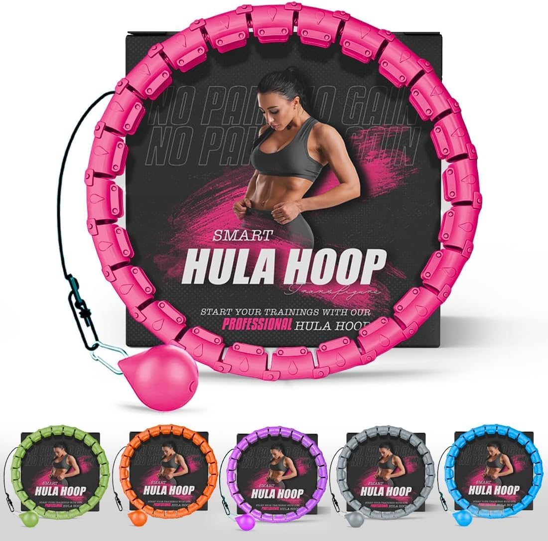 Scott 11 Fitness Hula Hoops, Weighted Hula Hoop For Adults 360 Degree Auto-Spinning Ball Massage, Infinity Hoop, Weight Loss Exercise Equipment for Home Use
