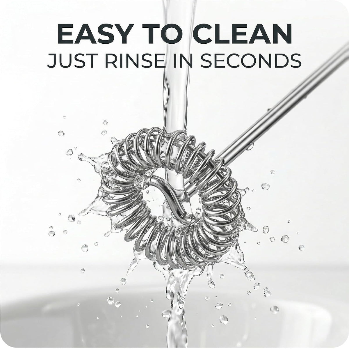 Roe Tenpo Handheld Milk Frother with Stainless Steel Whisk - Ergonomic, Compact, Easy to Clean, Portable Battery-Operated Coffee Frother for Cappuccino, Frappe, Matcha, Hot Chocolate