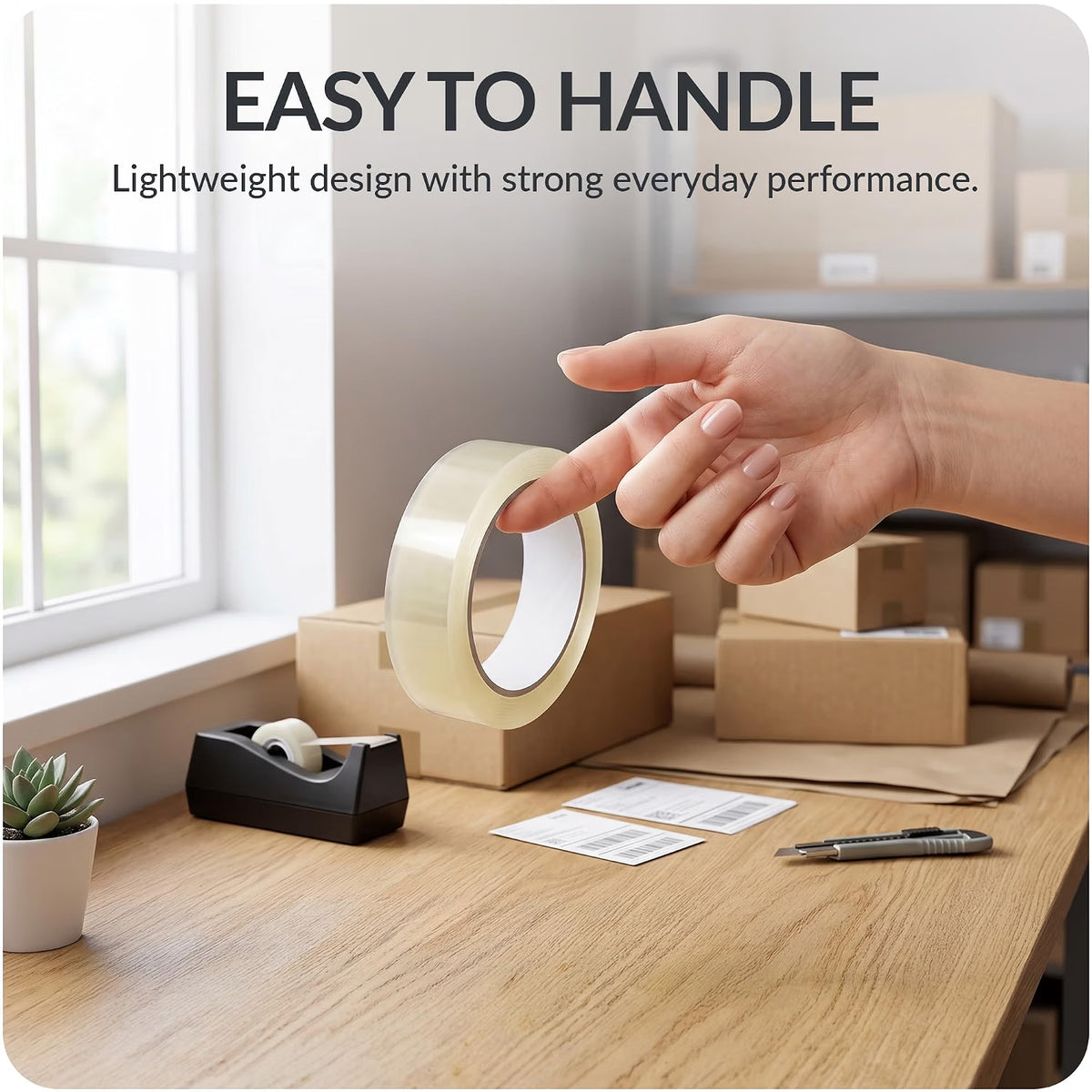 Stick Well Clear Cellotape, 6 Rolls, 24mm x 40m, 45 Micron Strong & Durable, Easy Tear, No Residue, Ideal Clear Packing Tape for Small Parcel, Gift Wrapping, Crafts, Home & Office