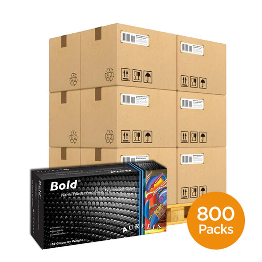 Aurelia Bold Powder Free Black Nitrile Gloves (PALLET DEAL)