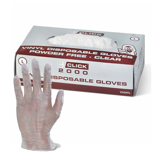 Beewsift Vinyl Powder Free Gloves Clear- Pack of 100