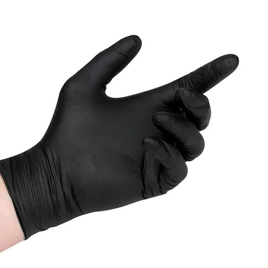 Beeswift Black Powder Free Nitrile Gloves- Pack of 100