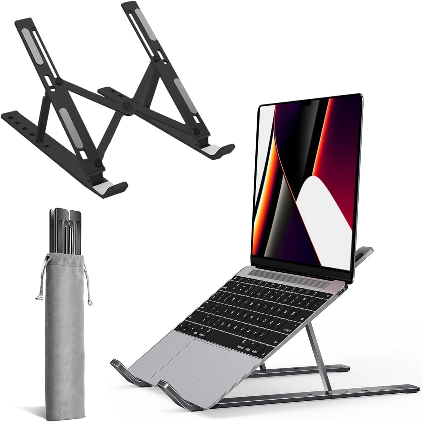 Roe Tenpo Adjustable Laptop Stand for Desk, 6-Angle Laptop Riser Portable Laptop Holder