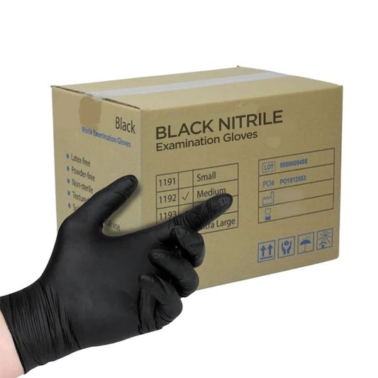 Black Nitrile Medical Grade Disposable Gloves- Case of 1000