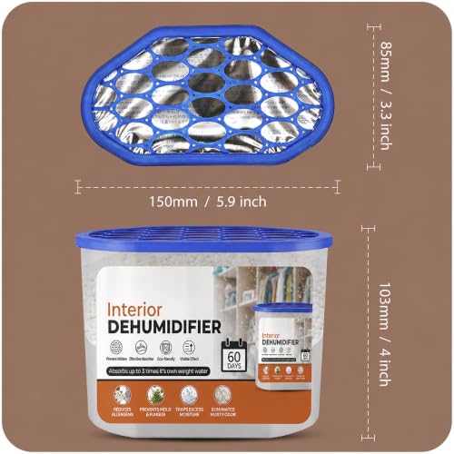 Roe Tenpo Dehumidifier, Moisture Absorber for Damp & Mould | Helps Reduce Condensation & Odours | Ideal for Bedrooms, Bathrooms & Kitchens