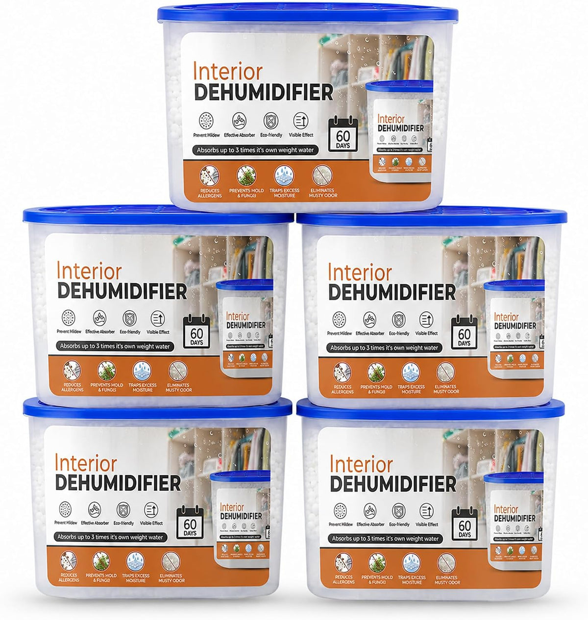 Roe Tenpo Dehumidifier, Moisture Absorber for Damp & Mould | Helps Reduce Condensation & Odours | Ideal for Bedrooms, Bathrooms & Kitchens