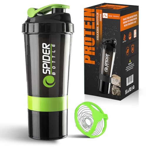 Roe Tenpo Protein Shaker Bottle 500ml with Extra Compartment
