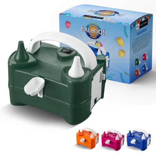 Roe Tenpo Electric Balloon Pump UK, Portable Dual Nozzle Balloon Inflator 220v-240v 600w