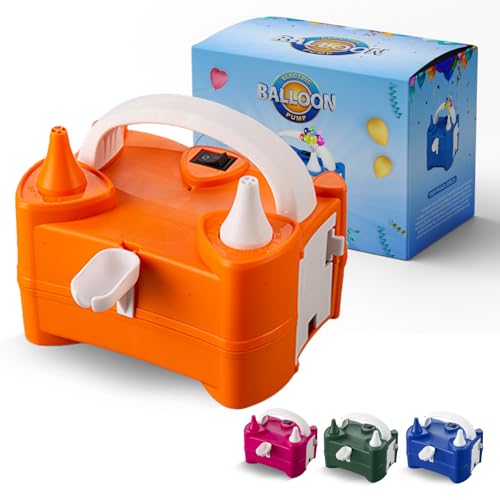 Roe Tenpo Electric Balloon Pump UK, Portable Dual Nozzle Balloon Inflator 220v-240v 600w, Air Balloon Pump for Outdoor Recreations