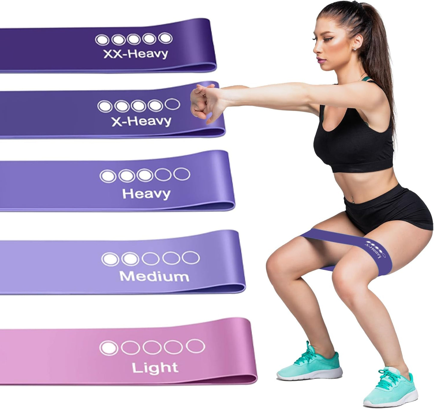 Active 100 Resistance Bands Set of 5