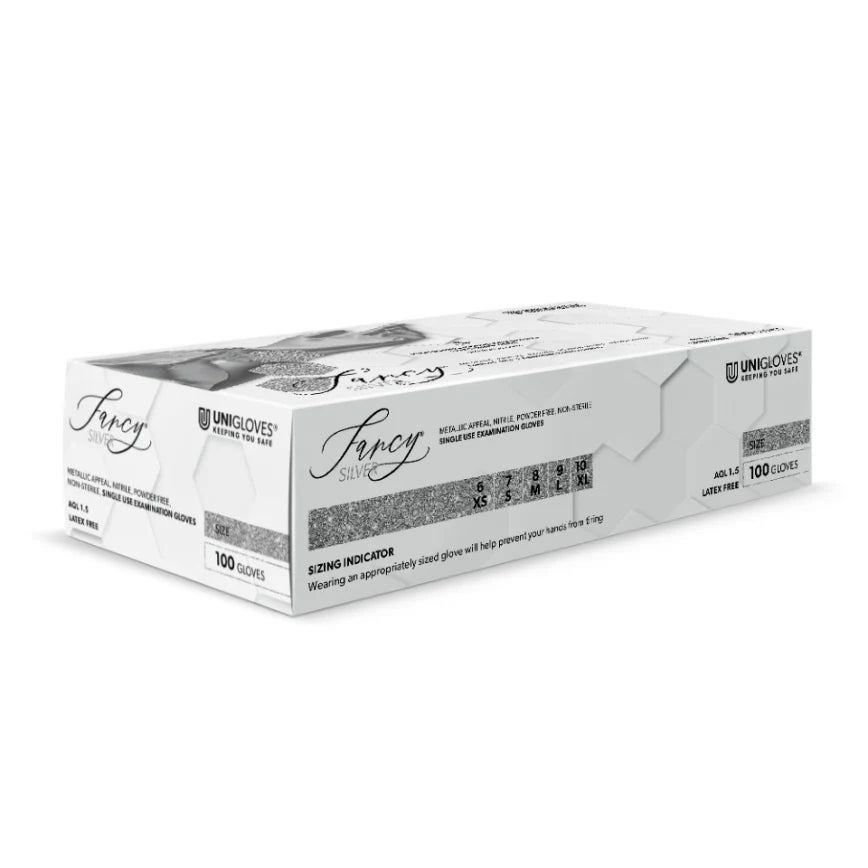 Unigloves Fancy Pearlescent Nitrile Gloves- All Colours