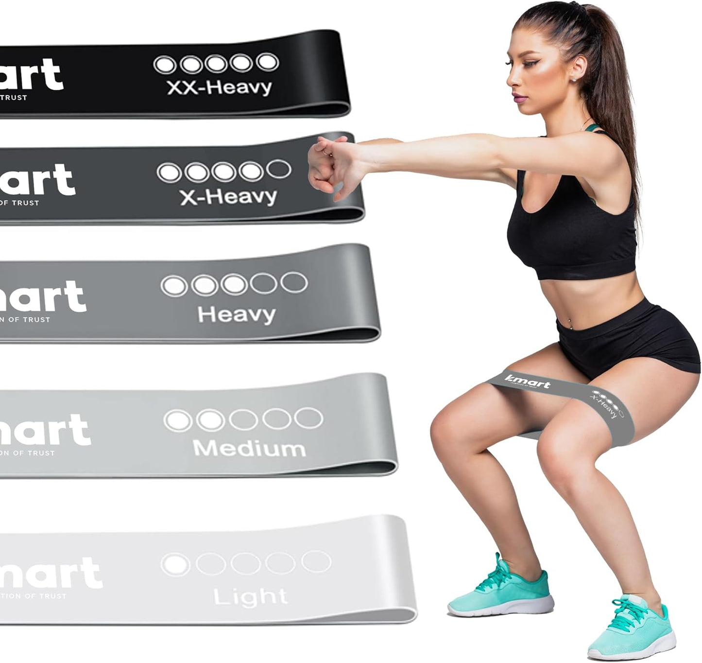 Active 100 Resistance Bands Set of 5