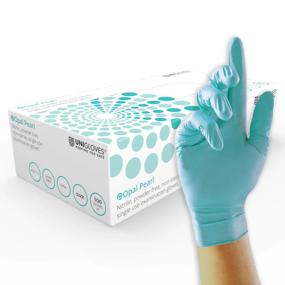 Unigloves Pearl Powder Free Nitrile Gloves- All Colours
