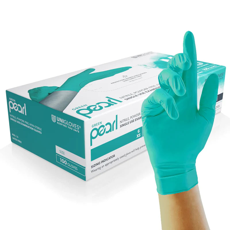 Unigloves Pearl Powder Free Nitrile Gloves- All Colours