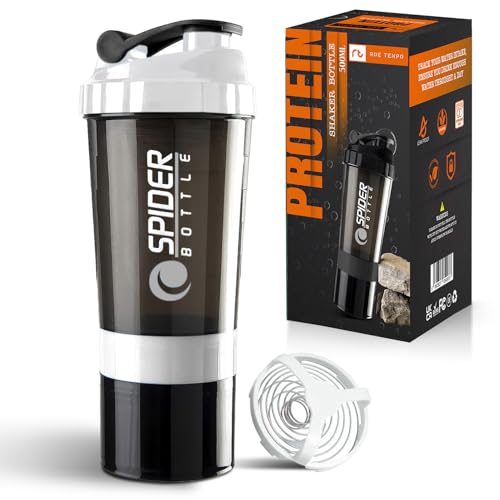 Roe Tenpo Protein Shaker Bottle 500ml with Extra Compartment