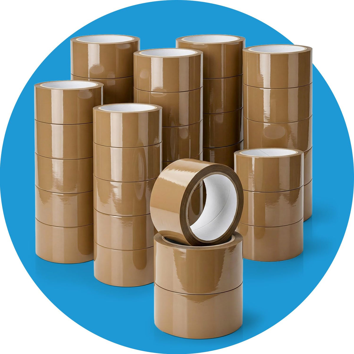 Stick Well Packaging Tape, Industrial Brown Parcel Tape With Low Noise - 48mm X 66m, Secure Sticky Brown Tape For Box Packaging, Moving Boxes, Packing Tape Strong For Moving House