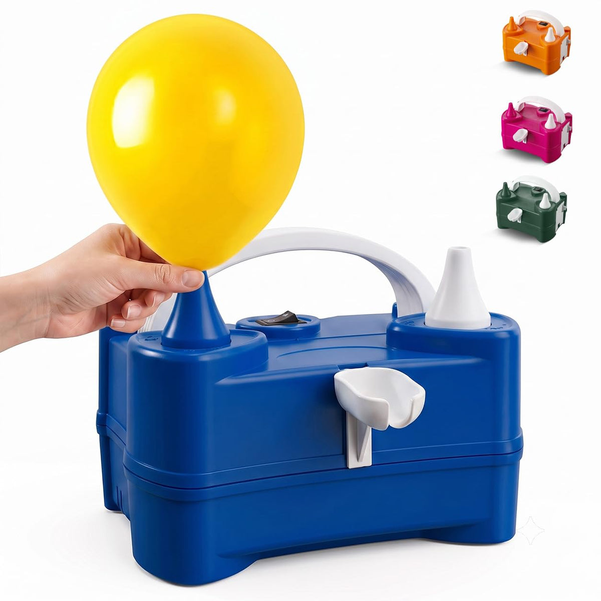 Active 100 Electric Balloon Pump, Portable Dual Nozzle Air Pump for Balloons 220v-240v 600w, Balloon Machine for Bulk Balloons Filling, Balloon Pump for Outdoor Recreations