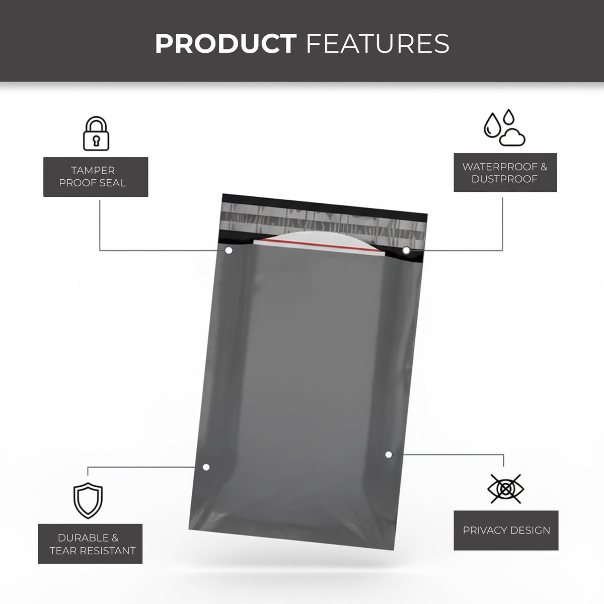 Stick Well Parcel Bags | Tamper-Proof & Waterproof | Self-Seal, Safe & Secure Plastic Packaging | Large Postage Bags for Clothes, Mailing, Shipping & Delivery
