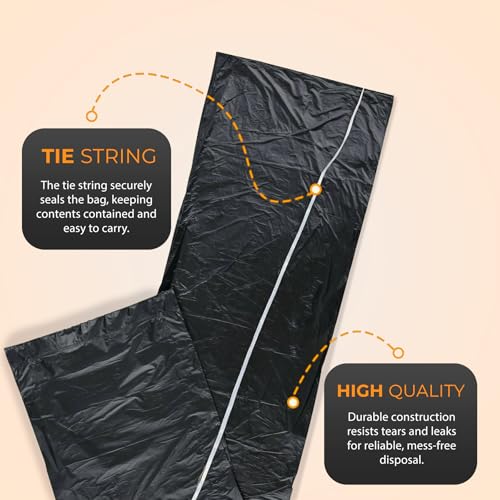 Roe Tenpo Bin Bags - 70L, 30 Microns Bin Liners, Strong & Durable, Tear Resistant Refuse Sack, Black Bin Bags for Everyday Use, Household & Commercial Use