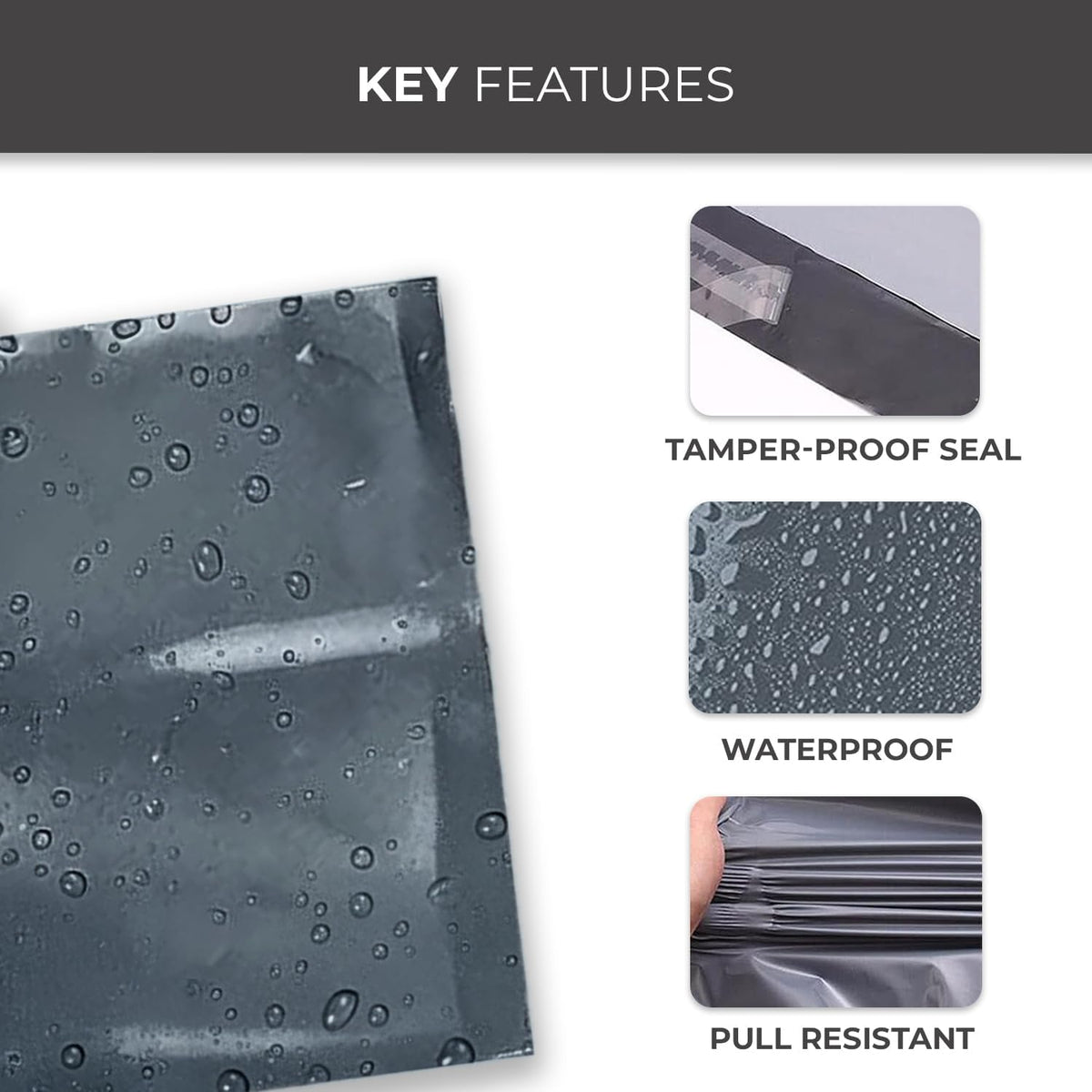Stick Well Parcel Bags | Tamper-Proof & Waterproof | Self-Seal, Safe & Secure Plastic Packaging | Large Postage Bags for Clothes, Mailing, Shipping & Delivery