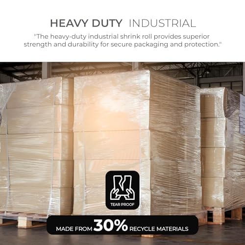 Roe Tenpo Stretch Shrink Wrap Roll - 400mm X 250m, Strong, Water & Moisture Proof, Industrial Strength Cling Film, Plastic Wrap, for Luggage, Pallet Wrap & Packaging