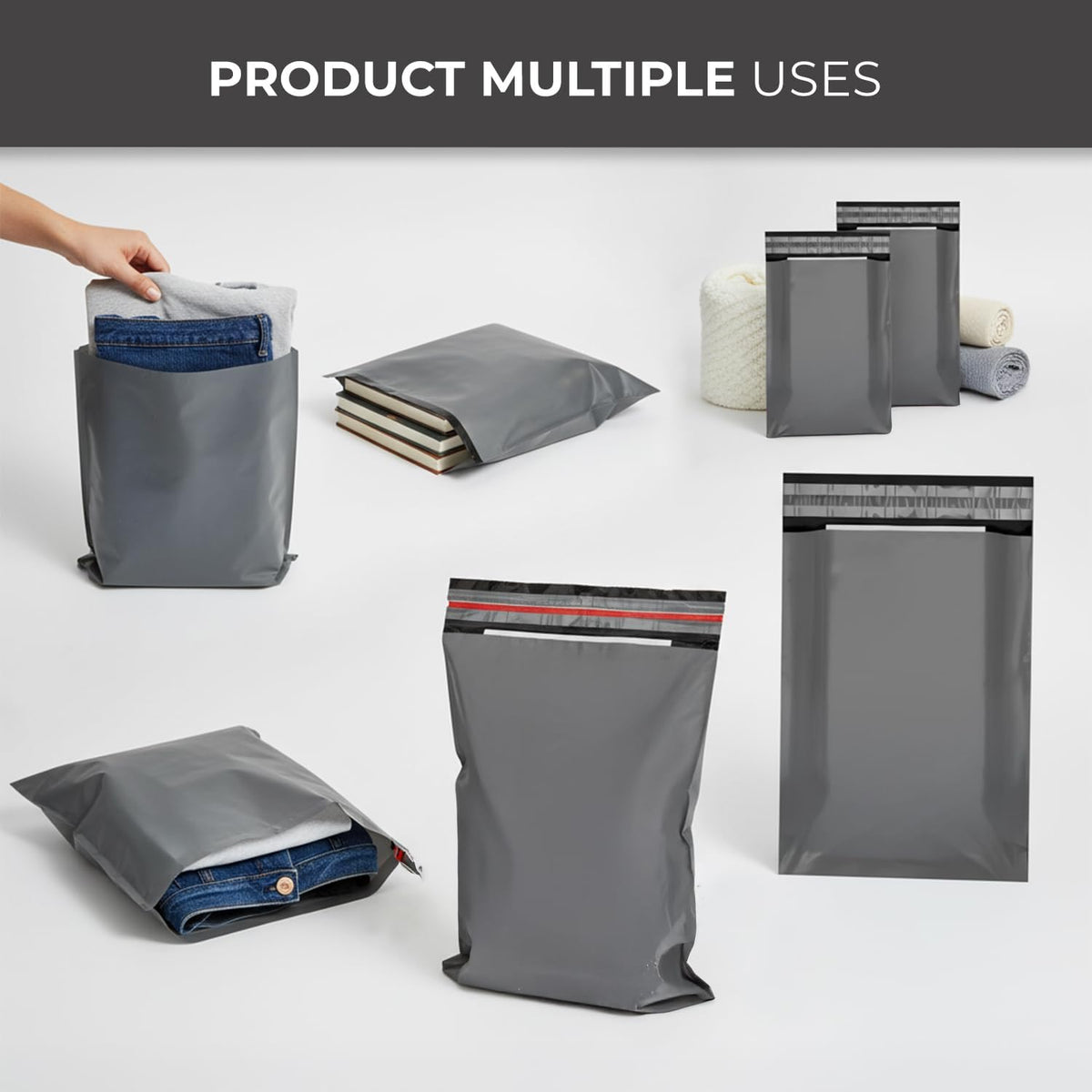 Stick Well Parcel Bags | Tamper-Proof & Waterproof | Self-Seal, Safe & Secure Plastic Packaging | Large Postage Bags for Clothes, Mailing, Shipping & Delivery