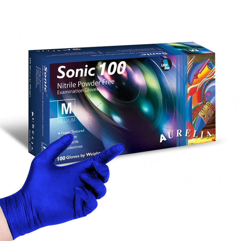 Aurelia Sonic 100 Powder Free Blue Nitrile Gloves (PALLET DEAL)