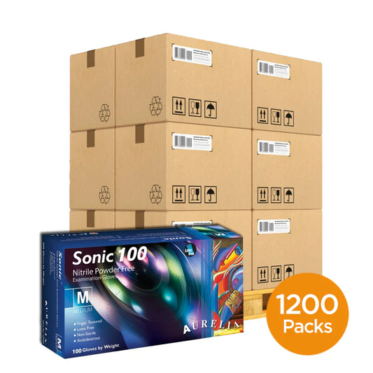 Aurelia Sonic 100 Powder Free Blue Nitrile Gloves (PALLET DEAL)
